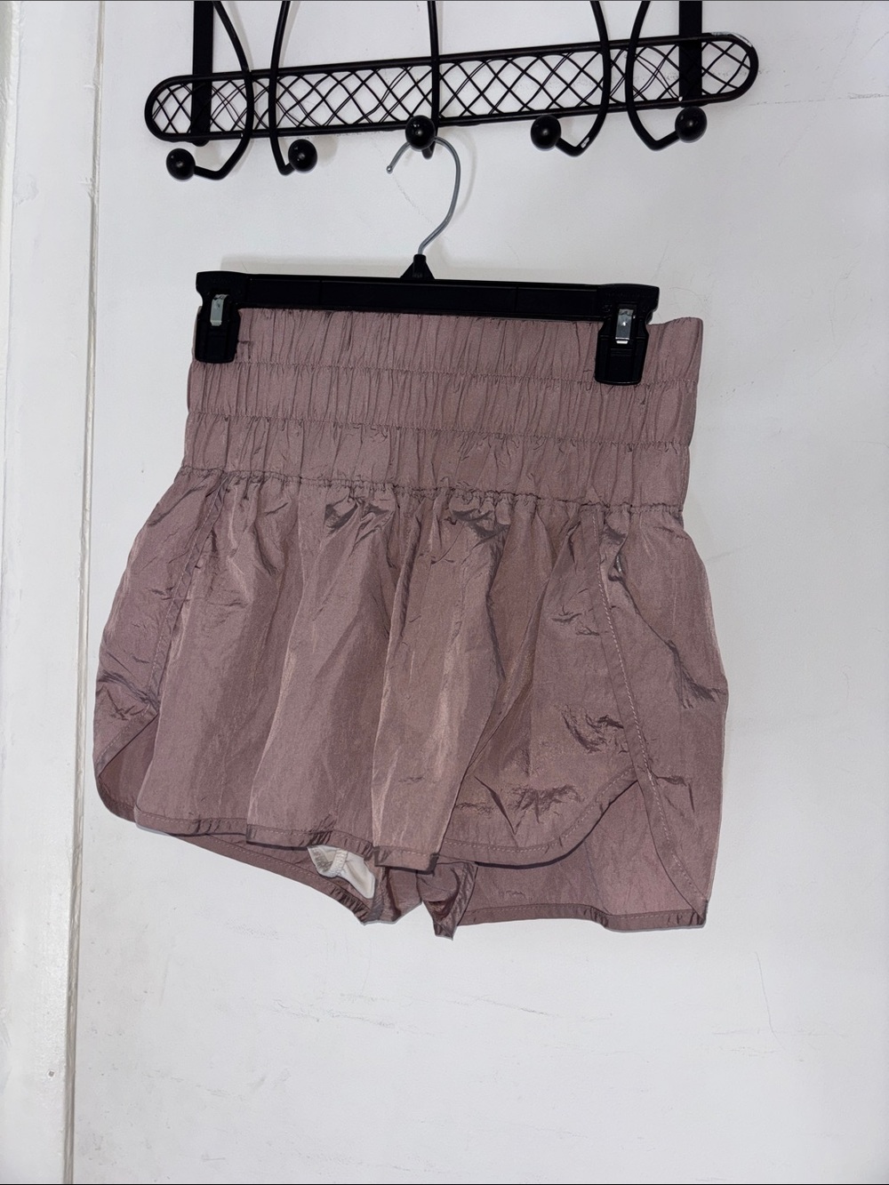 Free People Mauve Smocked Waist Shorts